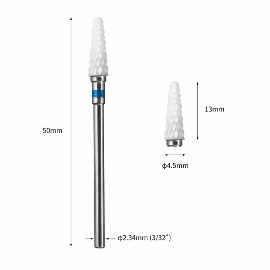 Ceramic Cone Manicure Pedicure Nail Drill Bit Milling Cutter