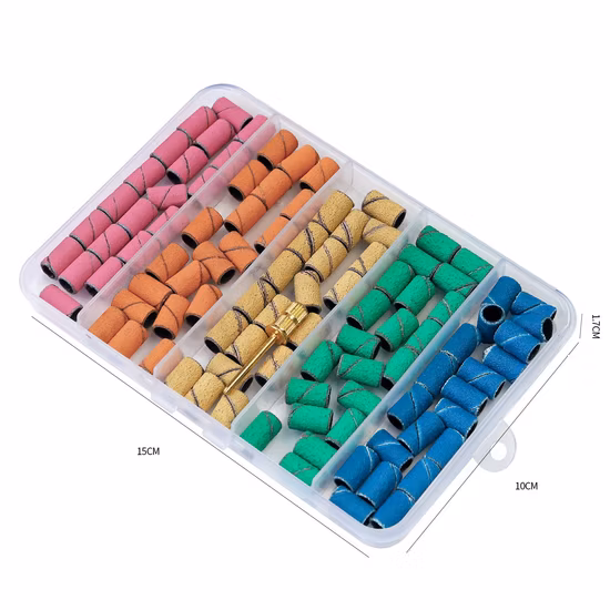 Wholesale Manicure Tools Custom Grit Nail Sanding Bands for Nail Drill Bits